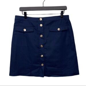 J Crew Navy Skirt NWT Size 10